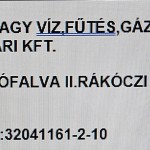ANTAL-NAGY VÍZ,FŰTÉS,GÁZ ÉS ÉPÍTŐIPARI KFT.