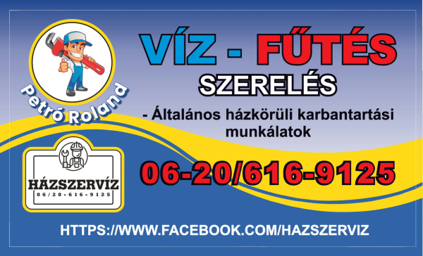 Petró Roland   Víz - Fűtés szerelés