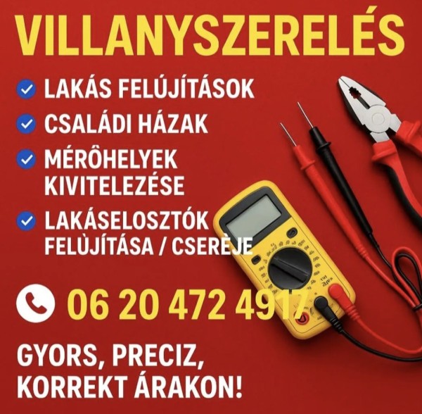 Seregi Zoltán villanyszerelő